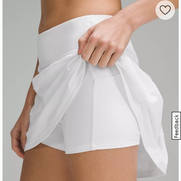 White Lululemon Pace Rival Skirt - Picture 4 of 4